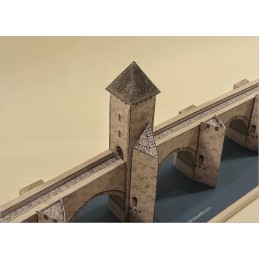 Maquette du Pont Médiéval de Valentré à Cahors (46). Assemblage tours.