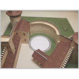 Maquette de Coucy le Château (02). Assemblage des tours.