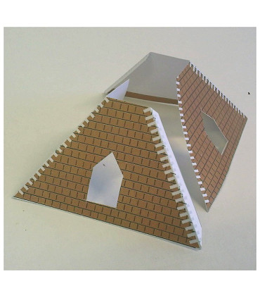 Assemblage toit Maquette du Pigeonnier carré de Caylus (82)