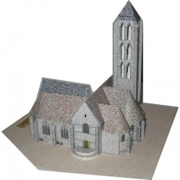 Vue générale maquette Chateau-Landon (77) - Eglise Notre Dame