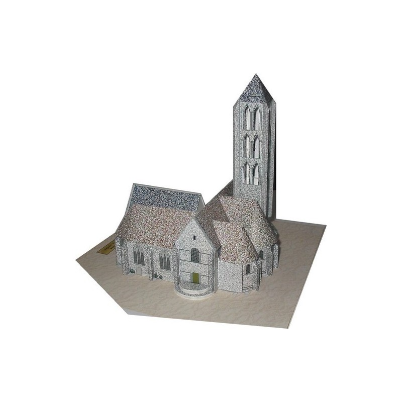 Vue générale maquette Chateau-Landon (77) - Eglise Notre Dame