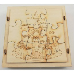 Maquette Boite Puzzle - Modèle Château-Fort 9 pièces. Vue avant terminée.