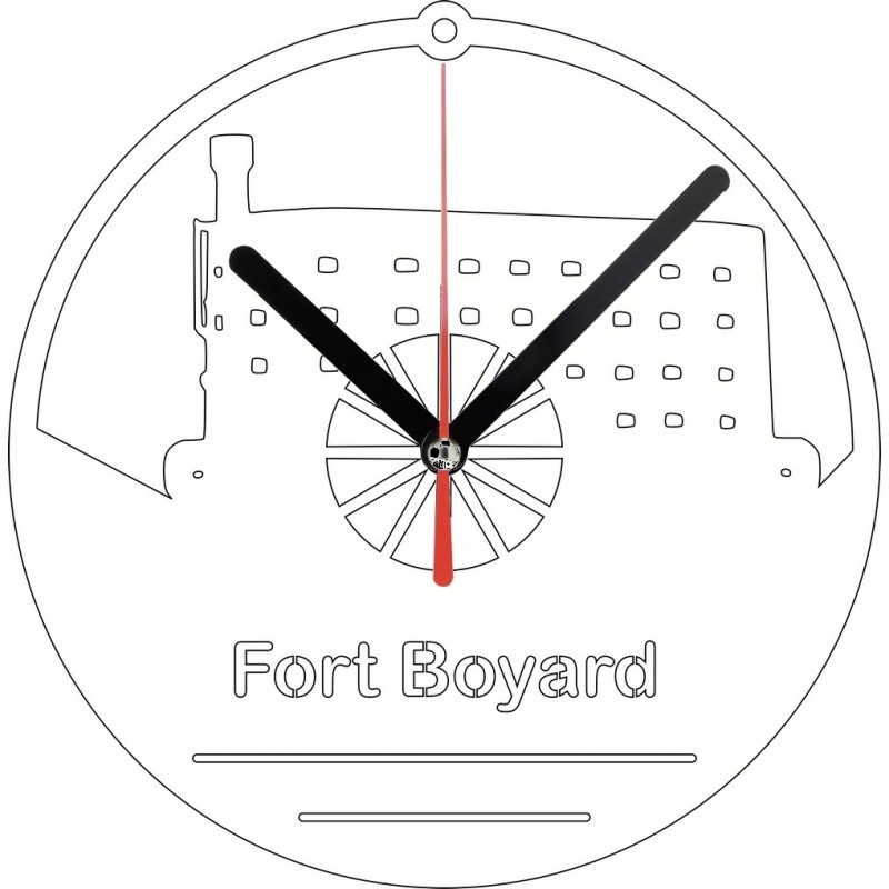 Horloge Murale Fort Boyard. Teinte Bois Naturel