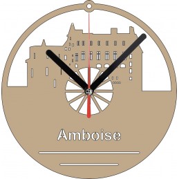 Horloge Murale Amboise. Teinte Bois Naturel