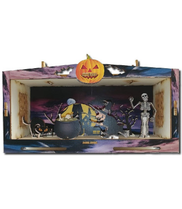 Maquette Vitrine 3D Halloween.