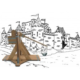 Trébuchet Médiévale - Bois - Attaque du château-fort