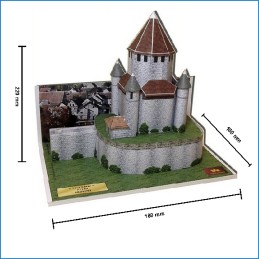 Maquette de la Tour César de Provins (77) - Dimensions