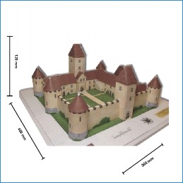 Maquette du Château de Brie Comte Robert (77) - Dimensions.