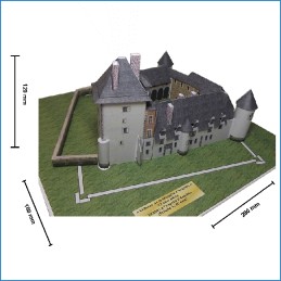 Maquette du château de la Chapelle d'Angillon (18) - Dimensions