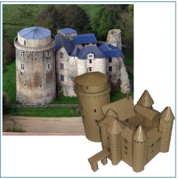 Maquette du Château de Saint-Mesmin (79380) Version Carton