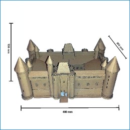 Maquette Château de Marcoussis Version Carton - Dimensions