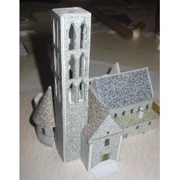 Montage clocher maquette Chateau-Landon (77) - Eglise Notre Dame
