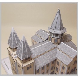 Maquette de l'Abbatiale Sainte Foy à Conques (12) - Vue toits Maquette